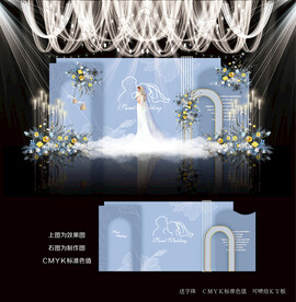 蓝色婚礼设计图