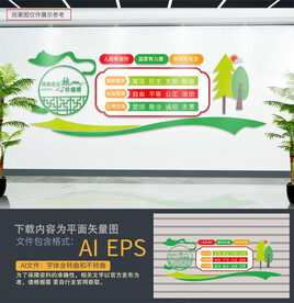 校园核心价值观文化墙