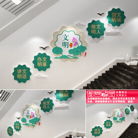 文明城市楼道文化墙