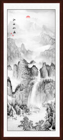 竖幅山水画