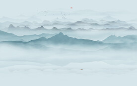 意境水墨山水画