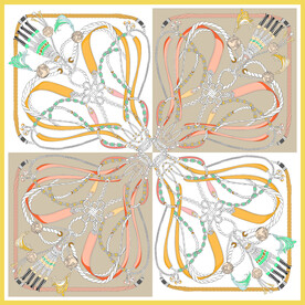 大牌  方巾 数码印花