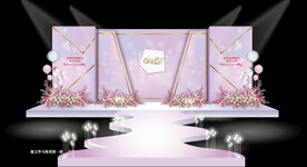 粉色婚礼效果图