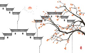 新中式徽派背景墙