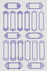 AI 矢量中式中国风古典边框