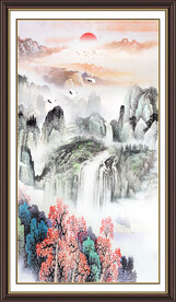 竖幅国画