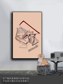 豪华抽象色块装饰画