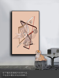 豪华抽象色块装饰画