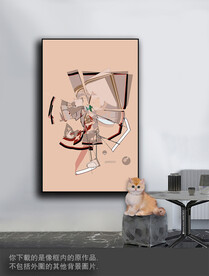 豪华抽象色块装饰画