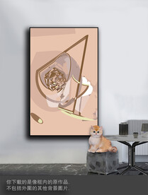 豪华抽象色块装饰画