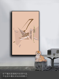 豪华抽象色块装饰画