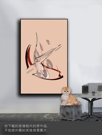 豪华抽象色块装饰画