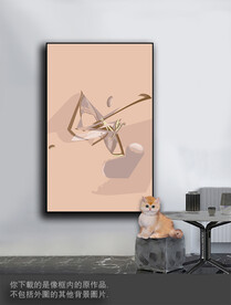 豪华抽象色块装饰画 