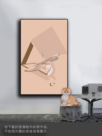 豪华抽象色块装饰画