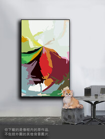 豪华抽象色块装饰画