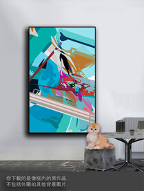 豪华抽象色块装饰画