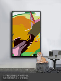 豪华抽象色块装饰画