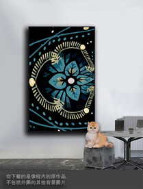 豪华抽象色块装饰画