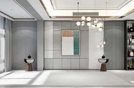 现代极简 轻奢客厅 背景墙