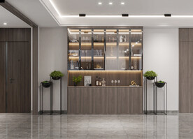 现代极简 轻奢餐厅 背景墙