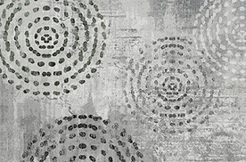 灰色圆圈现代北欧抽象地毯