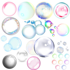 彩色渐变泡泡