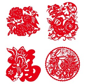 兔子新春剪纸