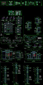 新中式特色景墙CAD图纸