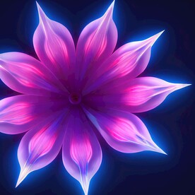 发光的粉色花朵