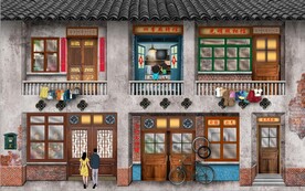 复古怀旧80后90后童年背景墙