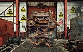 复古工业风机器厂房背景墙