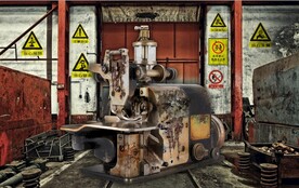 复古工业风机器厂房背景墙