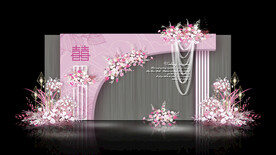 粉色婚礼效果图