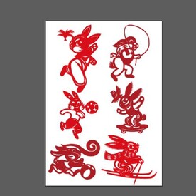 兔子剪纸 