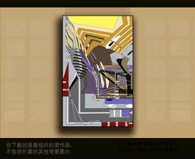 欧式古典抽象色块装饰画