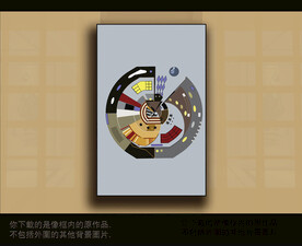 欧式古典抽象色块装饰画