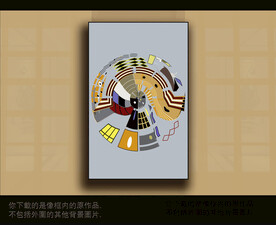 欧式古典抽象色块装饰画