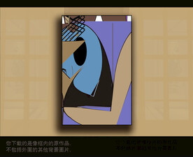 欧式古典抽象色块装饰画