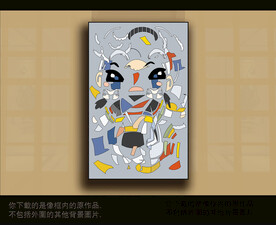 欧式古典抽象色块装饰画