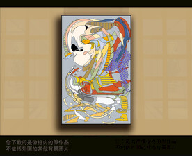 欧式古典抽象色块装饰画