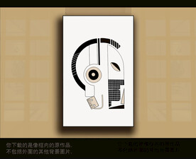 欧式古典抽象色块装饰画