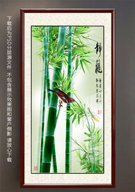 玄关竹子装饰画