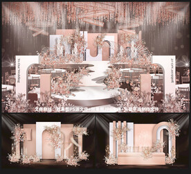 粉色婚礼设计