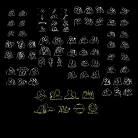 婚礼线条图图片