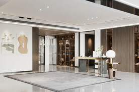 现代极简 轻奢客厅 空场景 