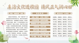 清廉廉政校园展板