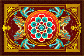 中国龙地毯图案