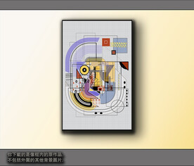 西部牛仔抽象装饰画