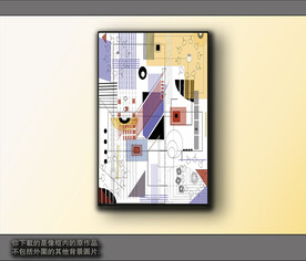 西部牛仔抽象装饰画