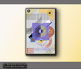 西部牛仔抽象装饰画